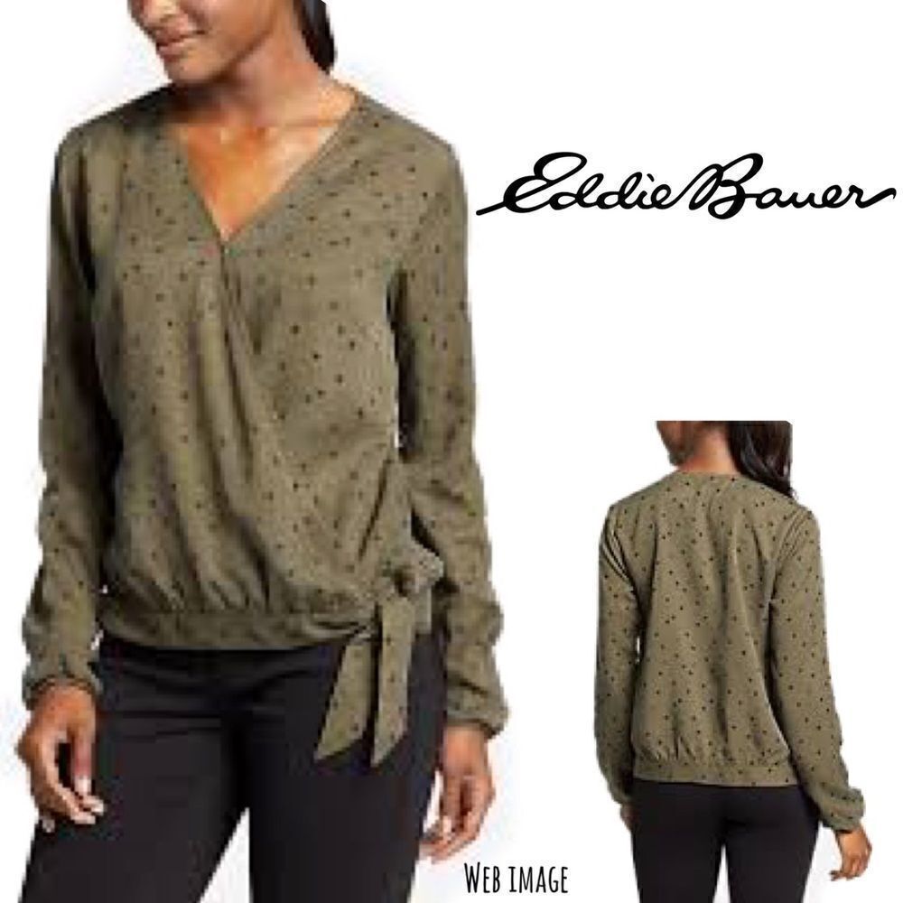 NWT Eddie Brower tranquil wrap tie top xxl